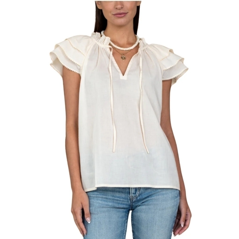 Olivia James The Label Astrid Top Cream Small
